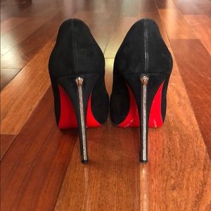 Black suede Christian Louboutin Heels